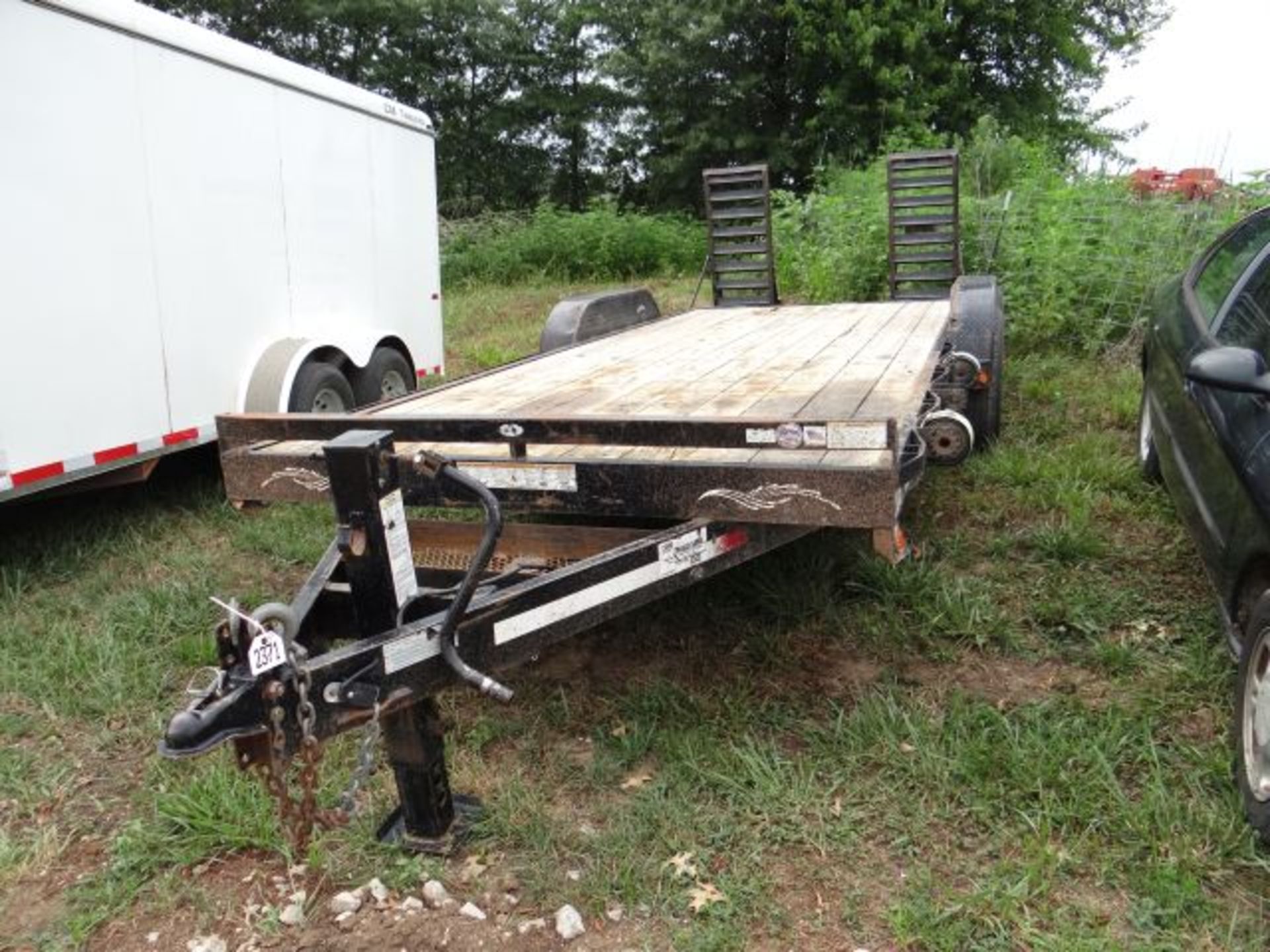 2011 Trailerman Flatbed Trailer 16', 7000# Axles, 4 New Tires, Ramps, Title in the Office