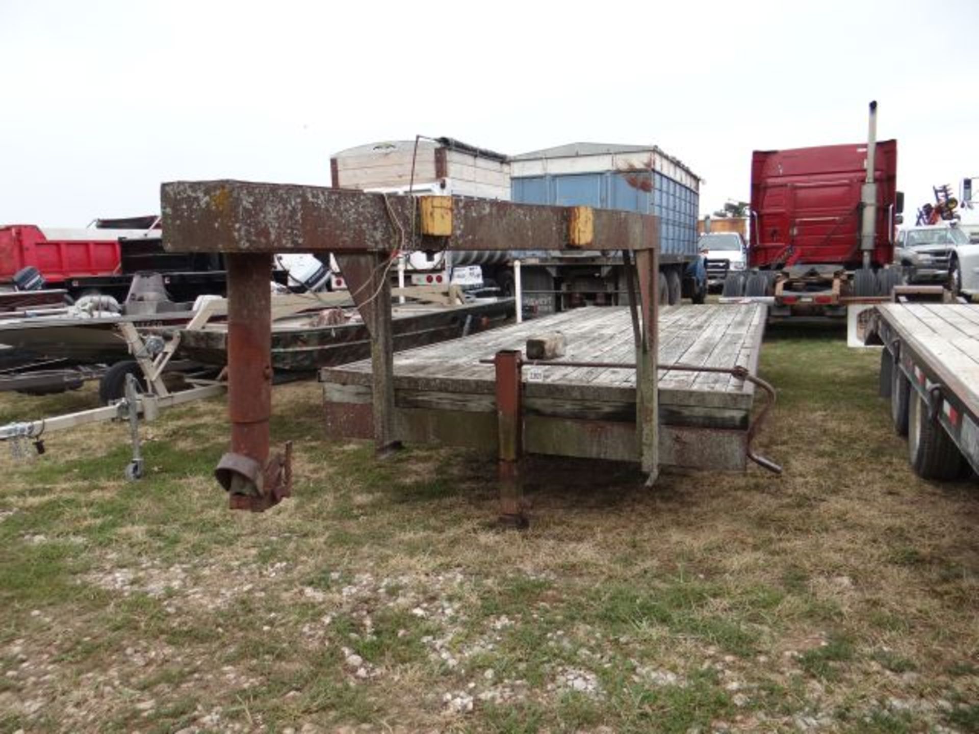 1976 Homemade Flatbed Trailer 20', Title in the Office