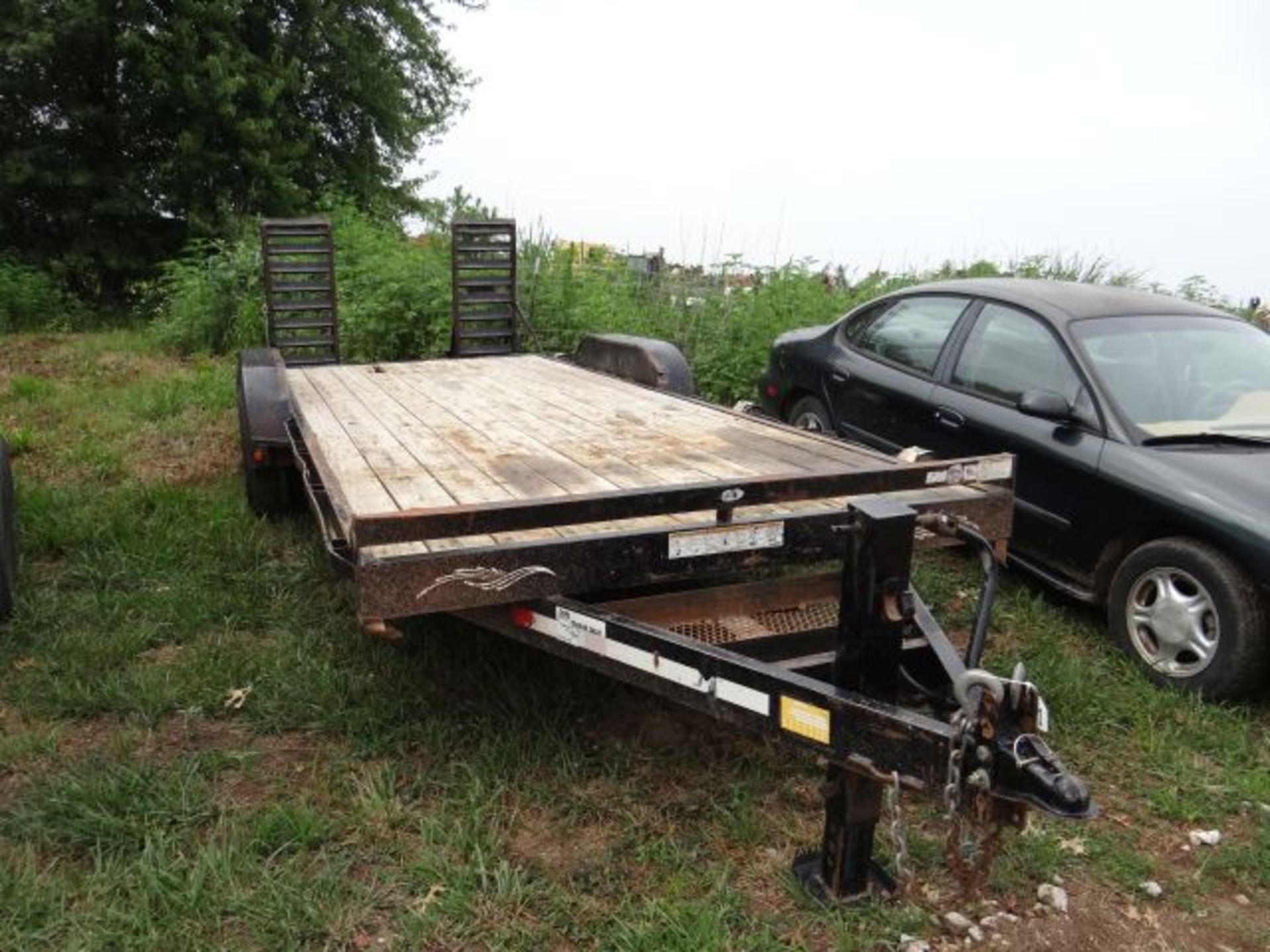 2011 Trailerman Flatbed Trailer 16', 7000# Axles, 4 New Tires, Ramps, Title in the Office - Image 2 of 3