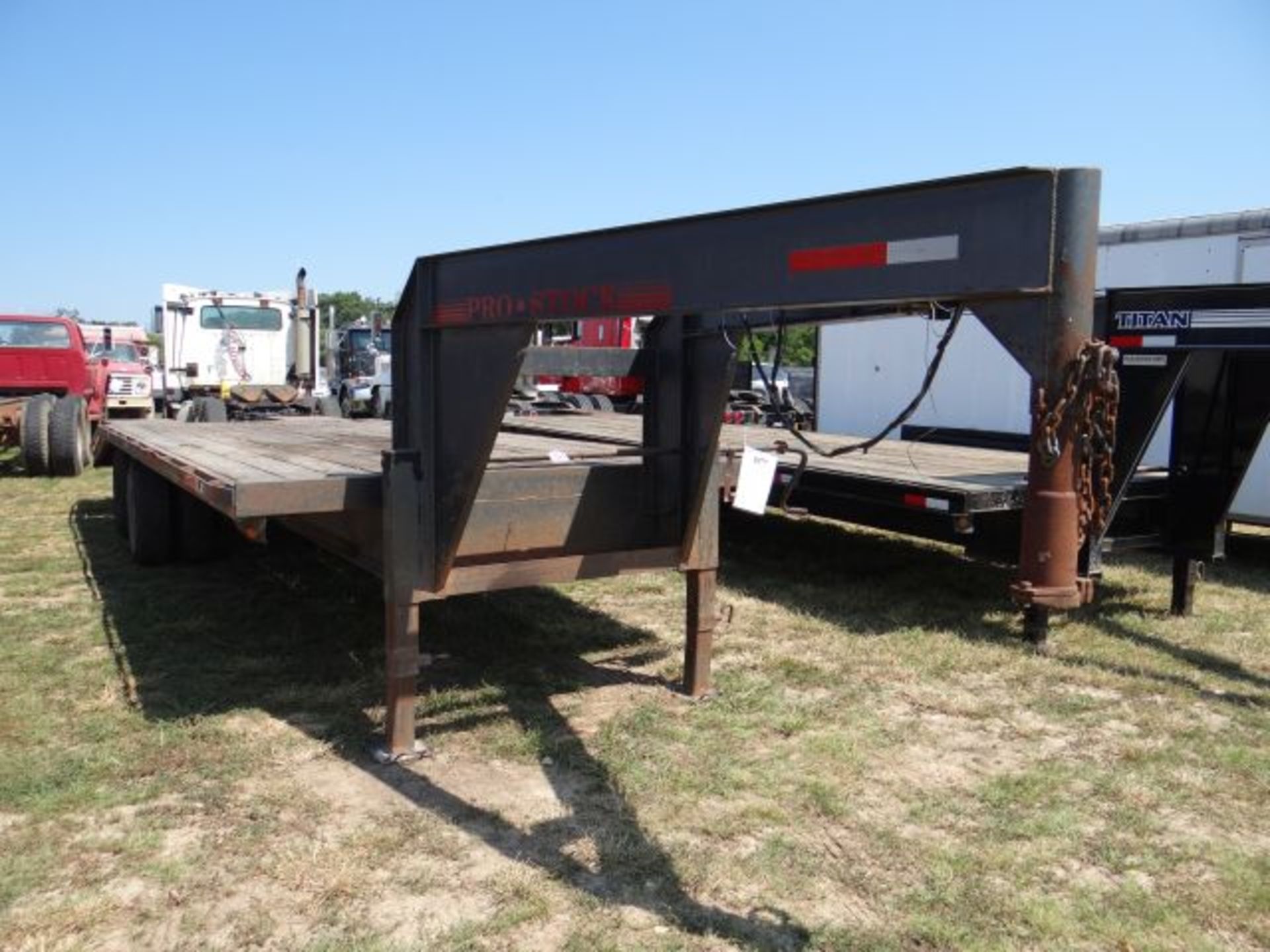 2000 ProStock Flatbed Trailer 24', Tandem Axle, Gooseneck, Title in the Office