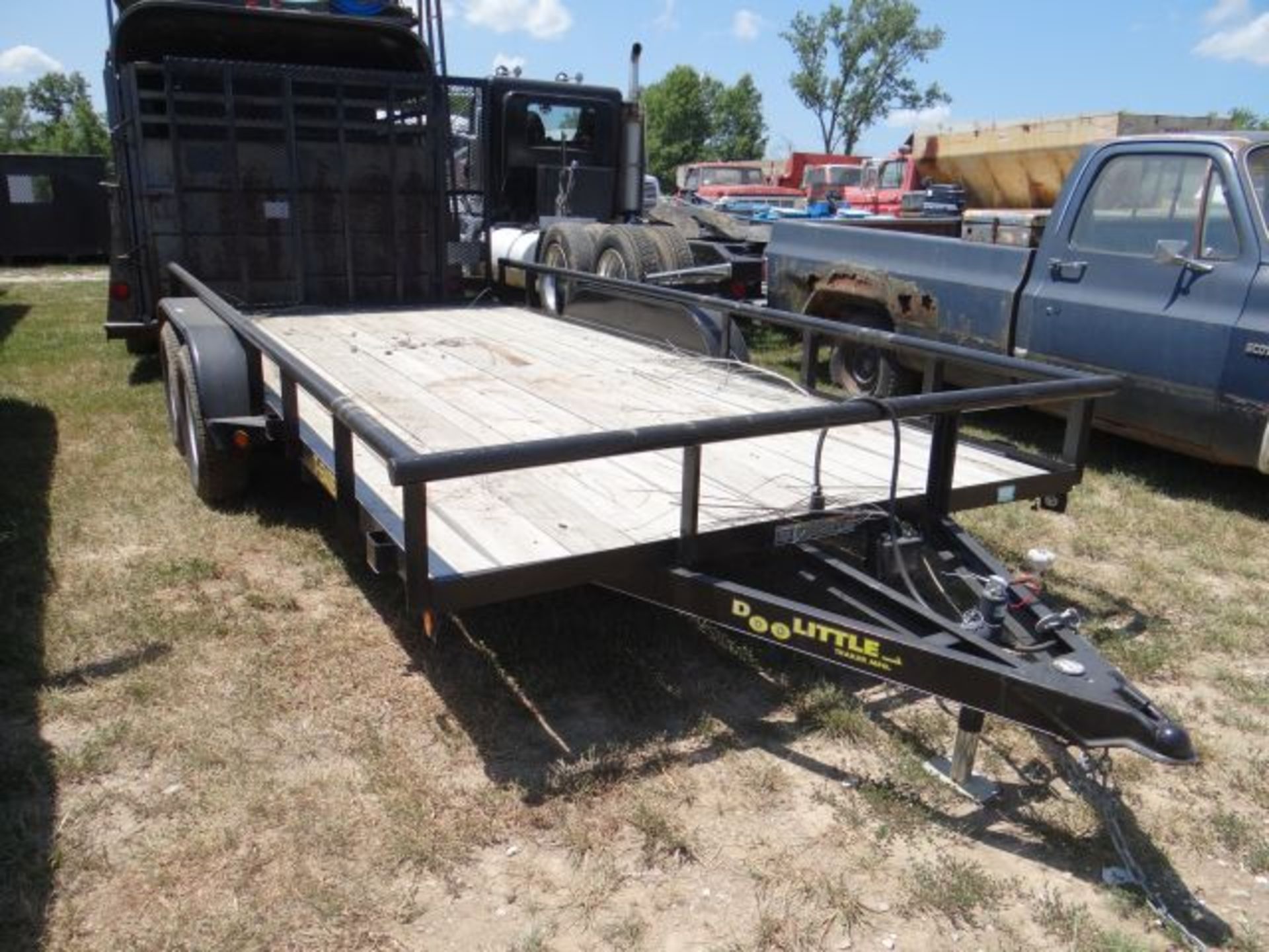 2013 DooLittle Flatbed Trailer 84"x16', Ramp Gate, Title in the Office, vin#03695