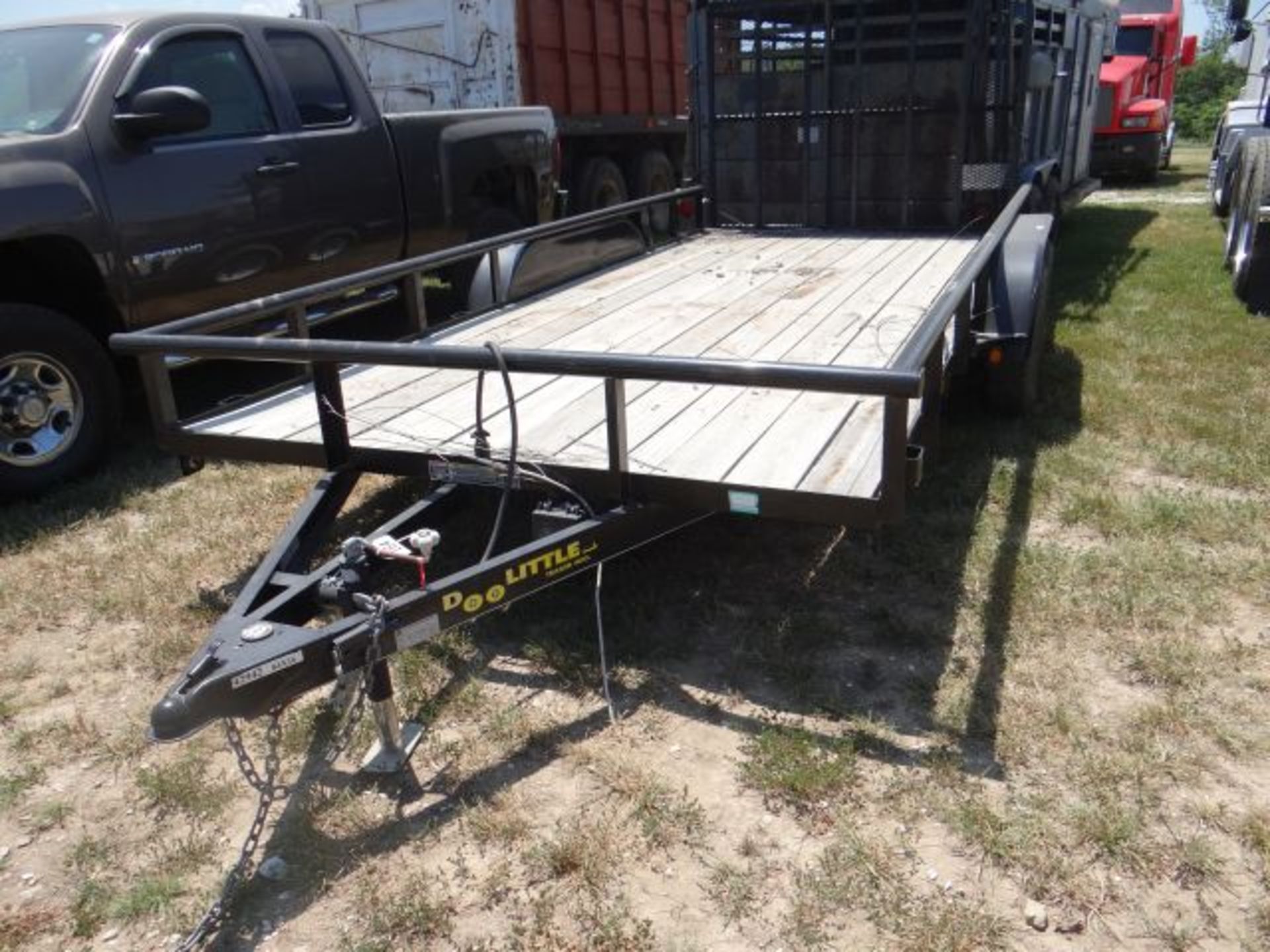 2013 DooLittle Flatbed Trailer 84"x16', Ramp Gate, Title in the Office, vin#03695 - Image 2 of 3