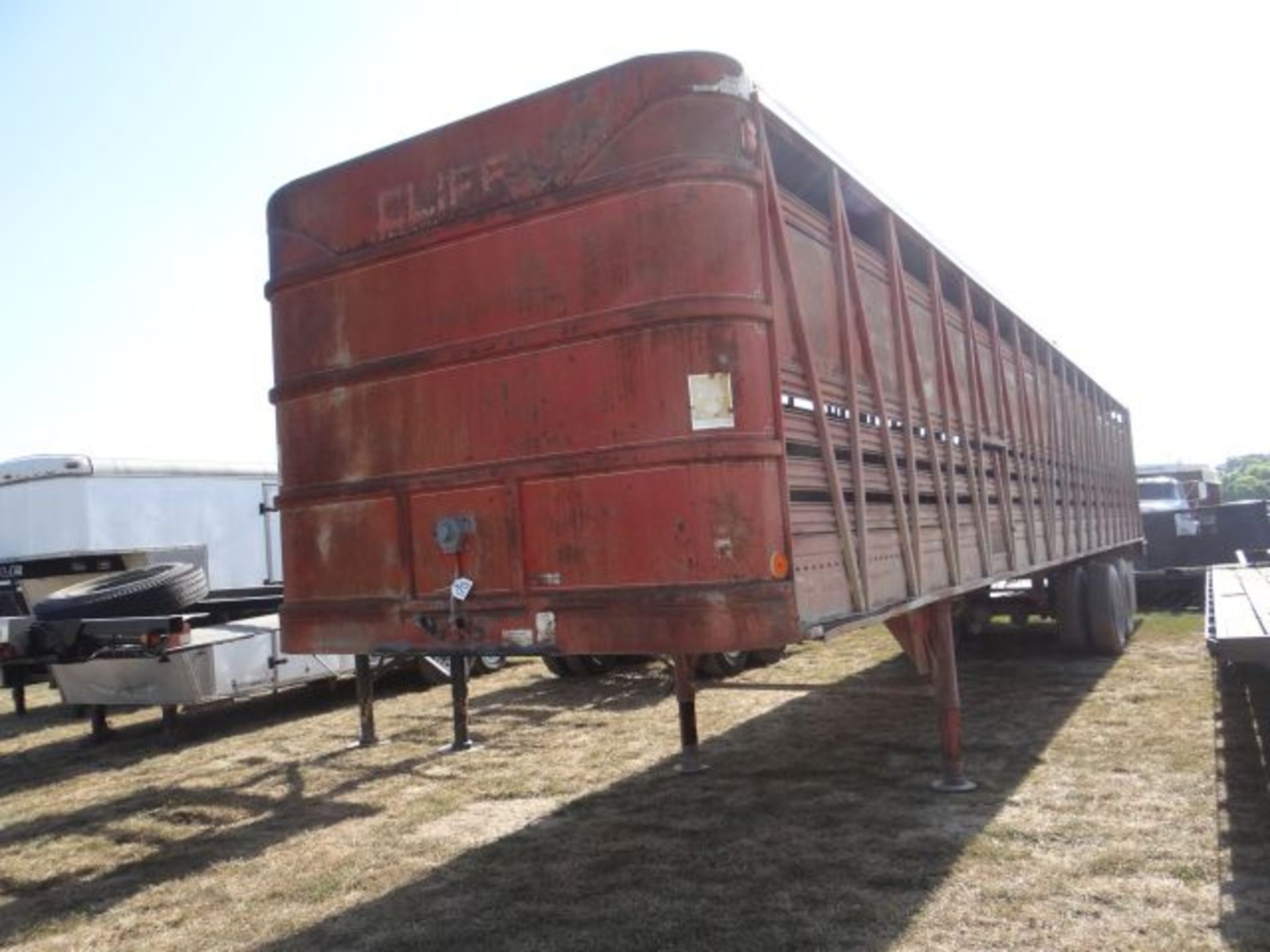 1976 Wilson Livestock Trailer 42', Title in the Office