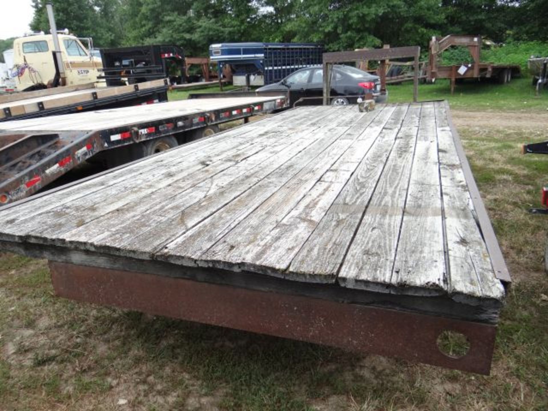 1976 Homemade Flatbed Trailer 20', Title in the Office - Image 3 of 3