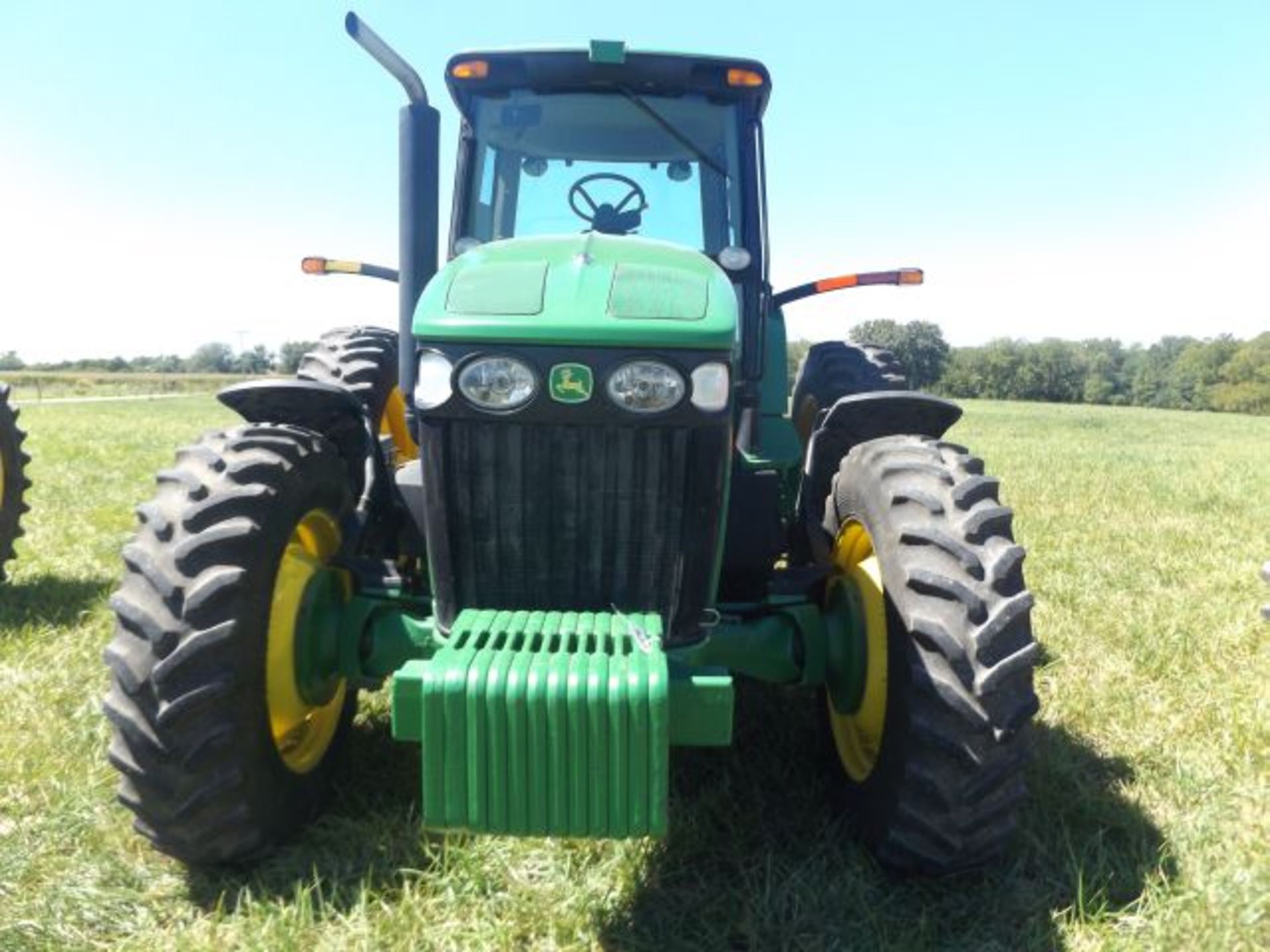 JD 7830 Tractor, 3171 hrs, MFWD, 3 SCVs, QH, 16sp PQ, 12 Front Weights, Buddy Seat, 480/80R46 - Image 2 of 9