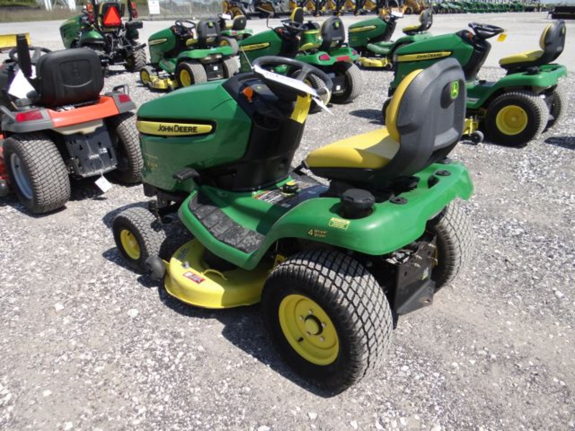 2013 JD X304 AWS Mower 215 hrs, 17hp Kawasaki, Air Cooled, Hydro, 42" Deck, All Wheel Steer