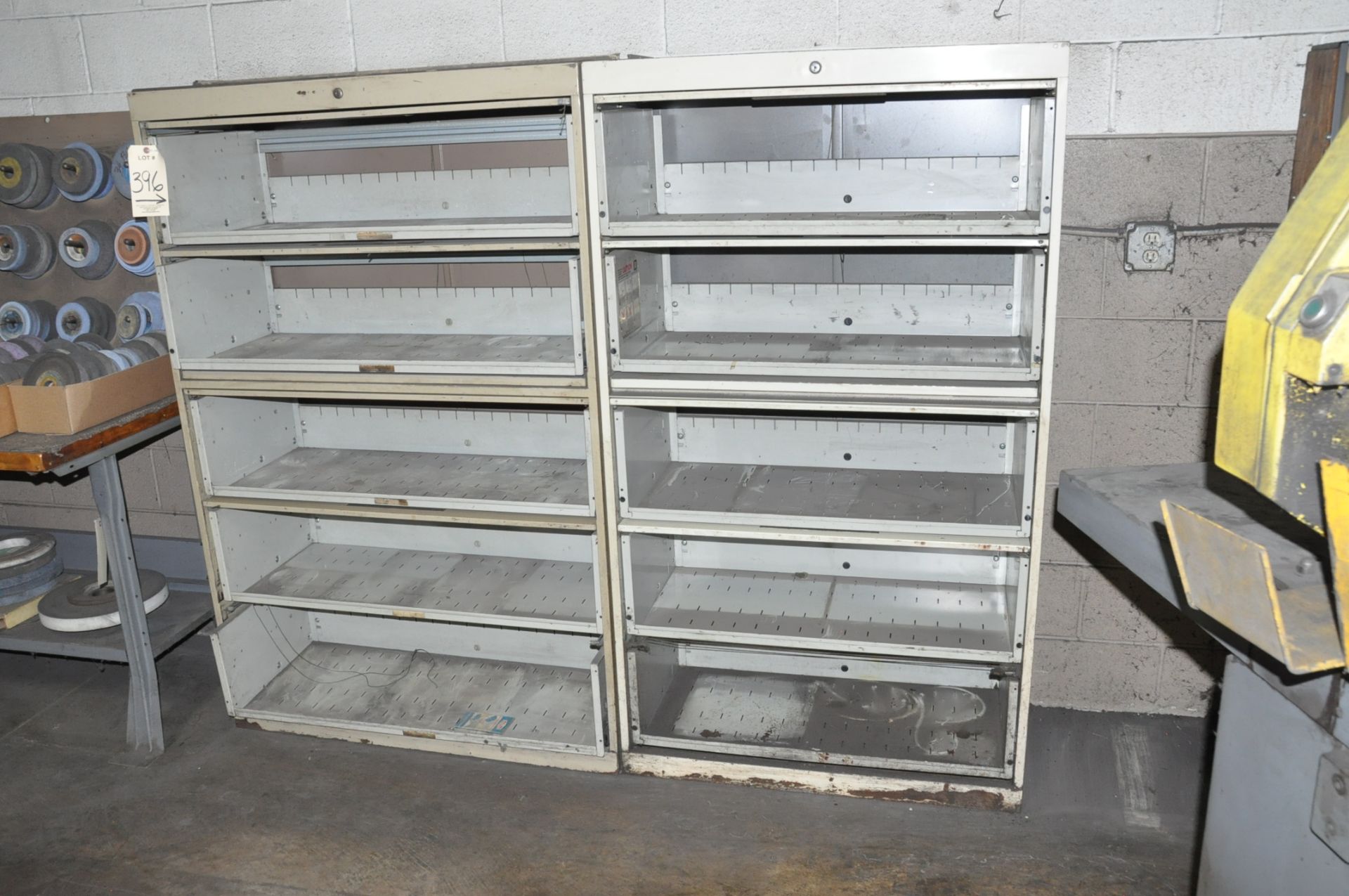 Lot-(5) 2-Door Tall Storage Cabinets, (1) Short Shop Cabinet, (2) Lateral File Cabinets and (1)