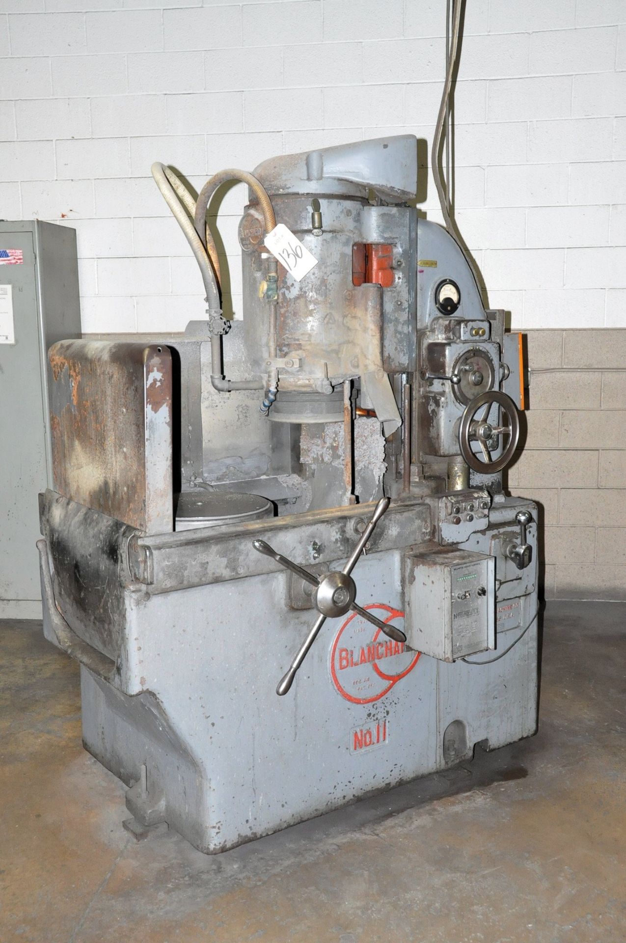BLANCHARD No. 11, ROTARY SURFACE GRINDER, S/n 4608, One Piece Grinding Wheel, 16" Diameter Chuck,