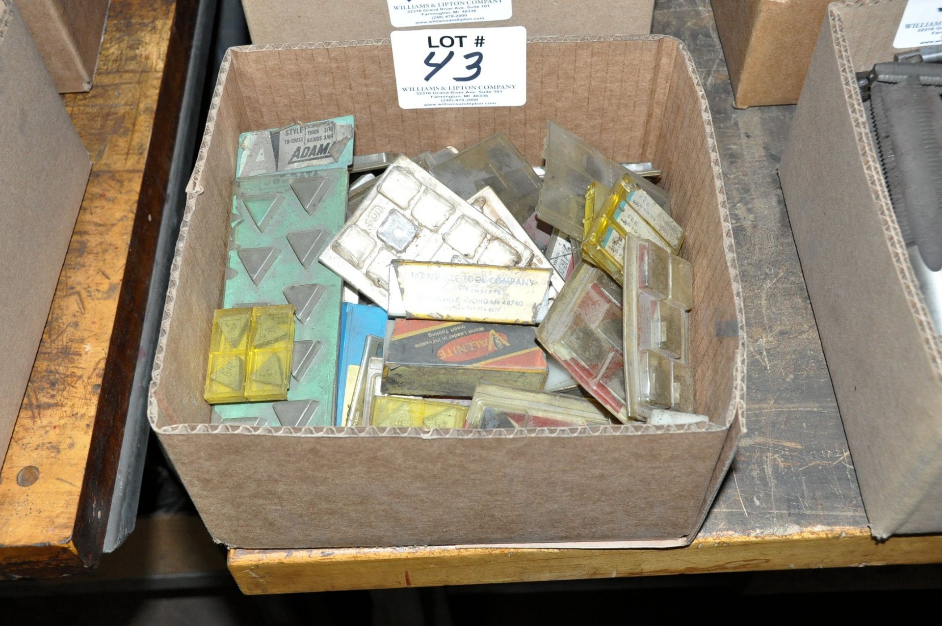 Lot-Packaged Carbide Inserts in (1) Box