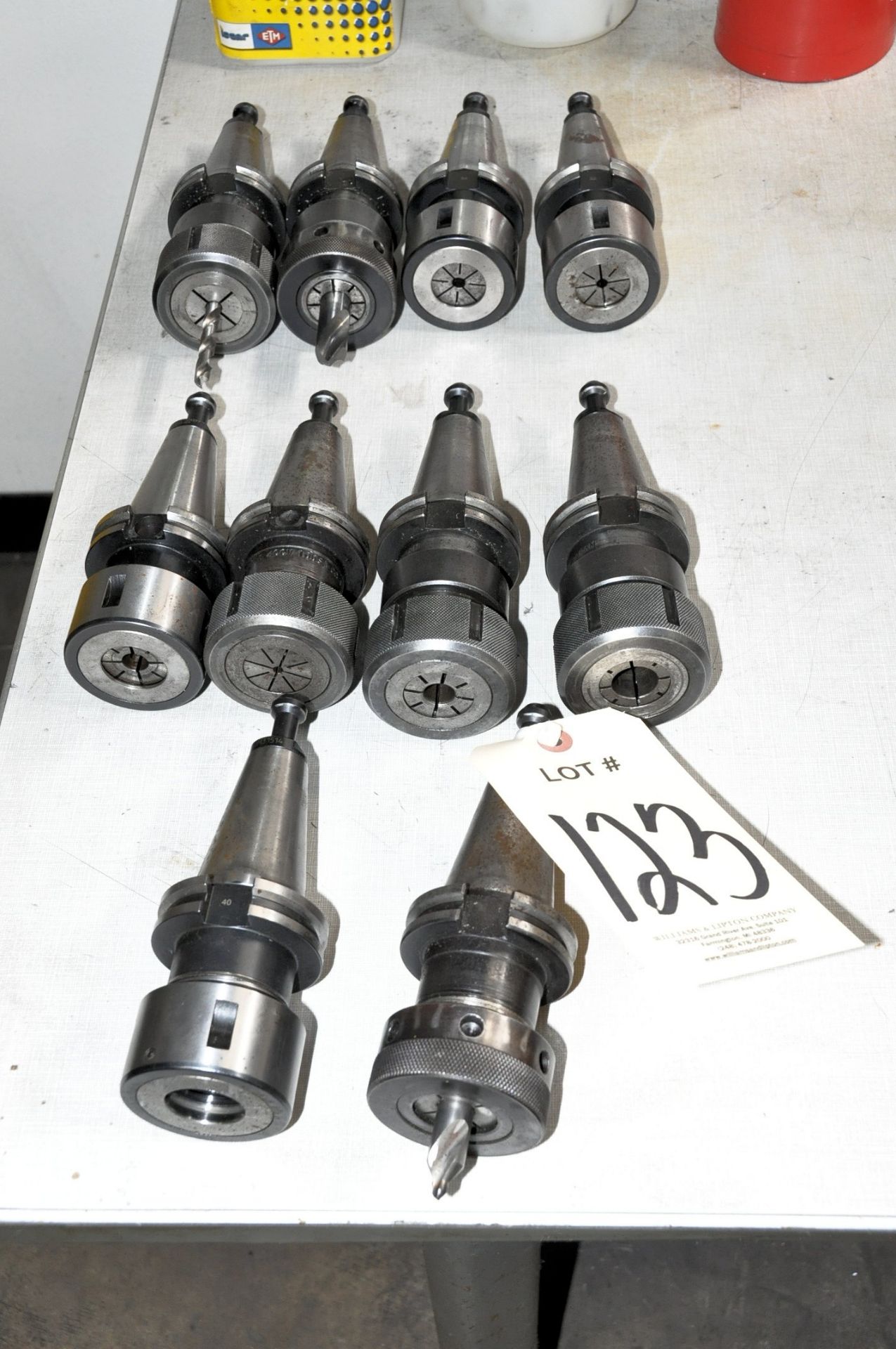 Lot-(10) CAT 40 Taper Collet Type Tool Holders