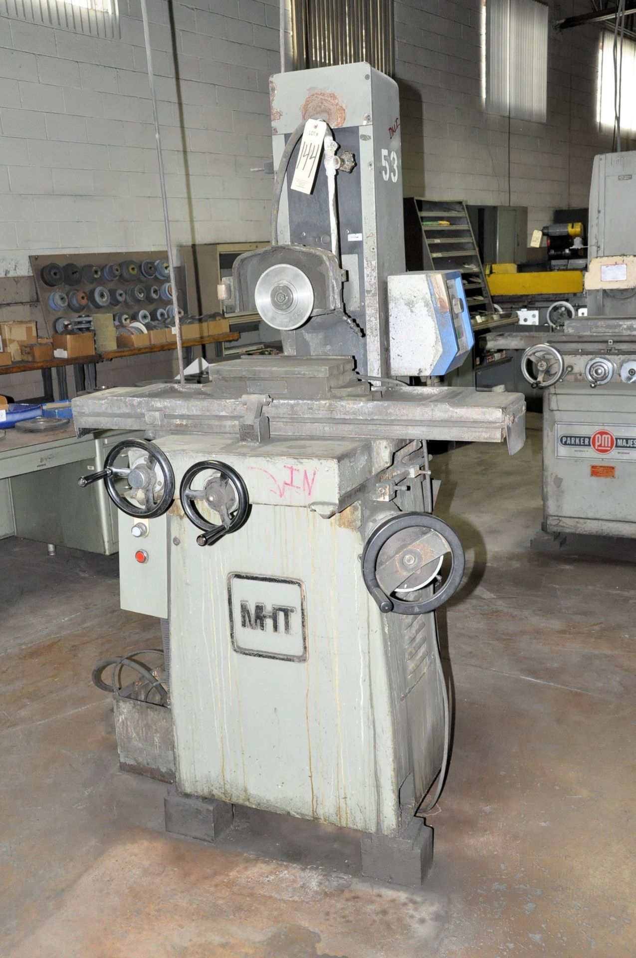 MHT MODEL MSG 200MH, 6" x 12" Hand Feed Wet Surface Grinder, S/n 85065876 (1993), Electro Magnetic