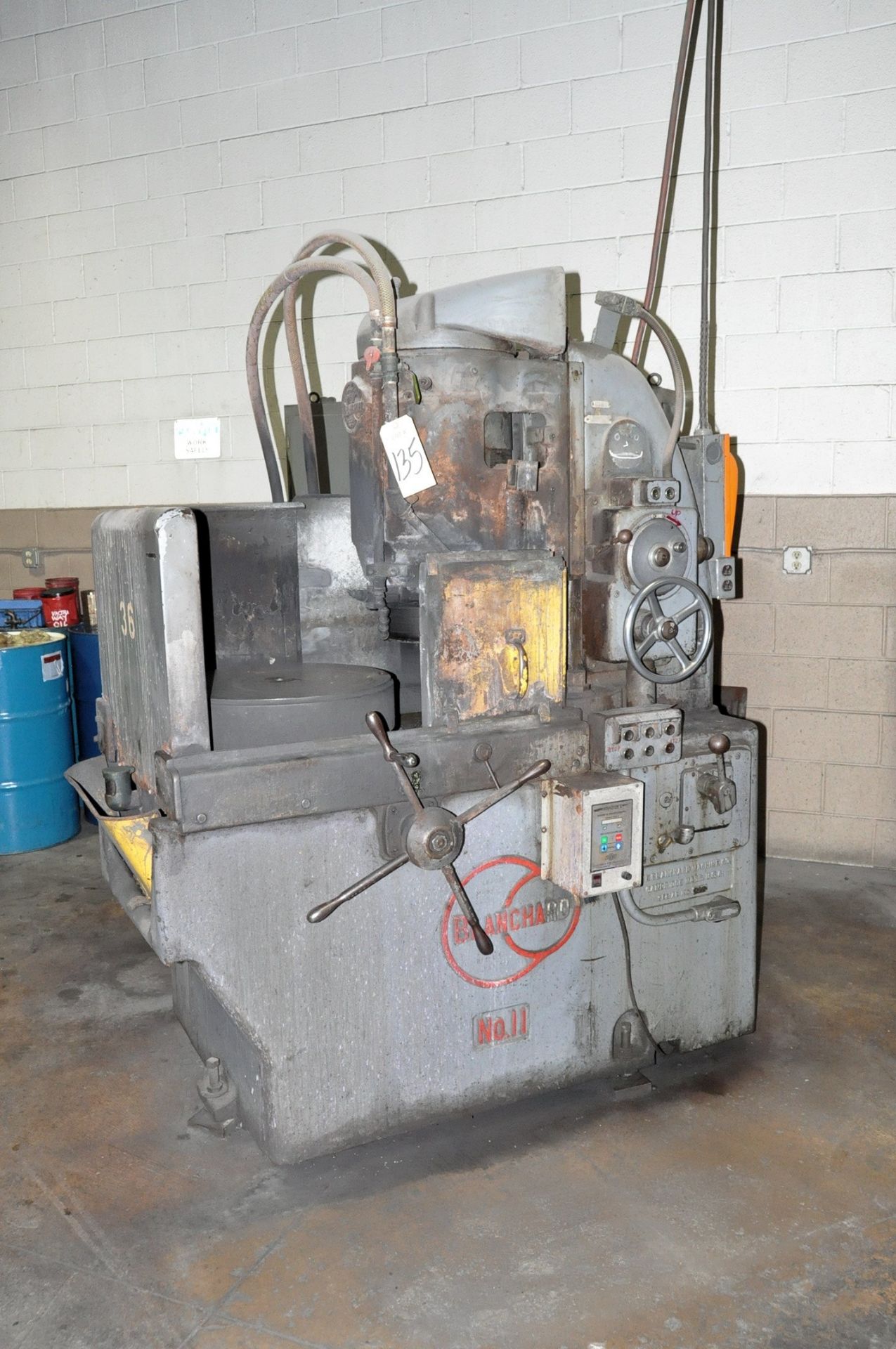 BLANCHARD No. 11, ROTARY SURFACE GRINDER, S/n 7380 (1953), 20" Chuck, One Piece Grinding Wheel,