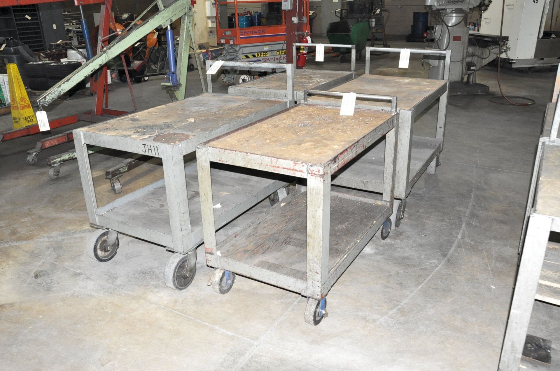 Lot-(4) Steel Shop Carts