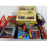 A quantity of diecast model motor vehicles predominantly boxed top include Matchbox, Corgi, Solido,