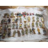 Britains and DelPrado - approximately 50 model figures, regimental, military,
