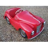 IN OUR NEXT TOY SALE ON SATURDAY 18th FEBRUARY - a mid 20th century red Austin J40 pedal car with