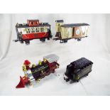 Playgo - a Western train set comprising 0-6-2 locomotive, tender,