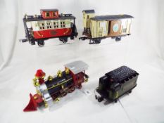Playgo - a Western train set comprising 0-6-2 locomotive, tender,