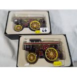 Two diecast 1:50 scale models, Fowler B6 Super Lion Showman's Engine, marked A Deakins & Sons,