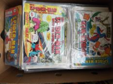 A large collection of between 150 and 200 Marvel comics,