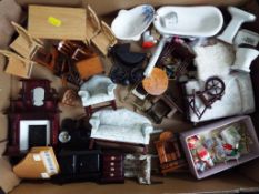 A good collection of doll's house furniture and related accessories - Est £20 - £40