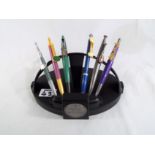 Star Trek - a Star Trek Pens of the Galaxy display and a collection of four glass domed figures and