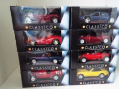 Classico - a complete set of eight diecast model Ferrari racing cars,