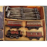 Model Railways - an O gauge Hornby clockwork train set,
