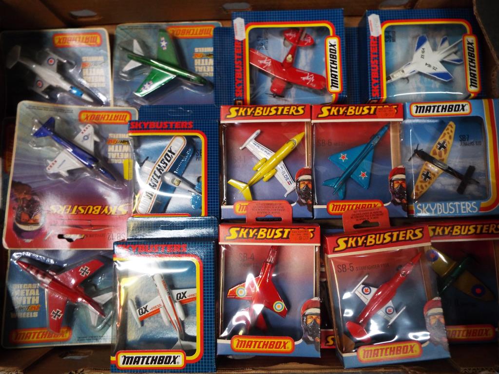 Matchbox Skybusters - a collection of 19 diecast model aeroplanes of vwhich 13 in original window