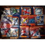 Matchbox Skybusters - a collection of 19 diecast model aeroplanes of vwhich 13 in original window