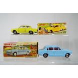 Dinky Toys - # 162 Triumph 1300, sky blue with red fitted interior, windows,