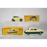 Dinky Toys - # 159 Morris Oxford Saloon, two tone green and cream with green hubs,