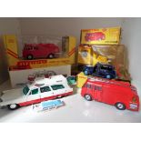 Dinky Toys - vintage diecast models comprising 267 Superior Cadillac Ambulance with stretcher and