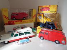 Dinky Toys - vintage diecast models comprising 267 Superior Cadillac Ambulance with stretcher and