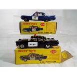 Dinky Toys - USA Police Car, Dodge Royal Sedan # 258, black and white with windows,