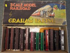 Model railways - a Graham Farish model railroad box containing eleven OO gauge passenger carriages
