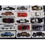 A quantity of 14 die-cast vehicles of classic cars, predominantly American, to include,