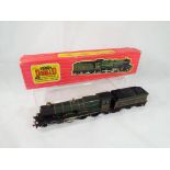 Model railways - a metal diecast Hornby Dublo OO gauge model steam locomotive and tender,