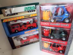 Diecast models comprising Matchbox Snorkel Fire Engine,