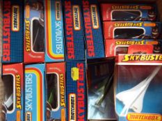 Matchbox Skybusters - sixteen diecast model aeroplanes of which 13 in window boxes and three in