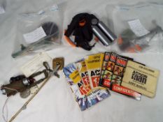 Action Man accessory sets by Palitoy - a Navy Frogman set, a Mine Detector set with leaflet,