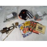 Action Man accessory sets by Palitoy - a Navy Frogman set, a Mine Detector set with leaflet,