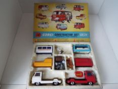 Corgi Constructor Set GS/24 with two Commer ¾ ton chassis units, four interchangeable bodies,