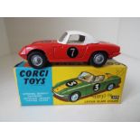 Corgi Toys - Lotus Elan Coupe # 319 red with white hood, cream interior,