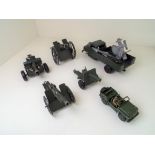 Britains - three Britains military field guns, Lone Star field gun,