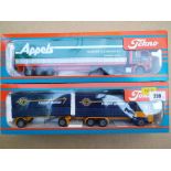 Tekno - Scania LBS141 drawbar 'ASG Transport Spedition' and Scania R142M artic 'Appels Transport -