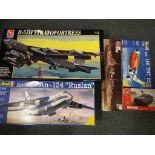 Model Kits - five model kits by Revell, Airfix and Ertl to include B52H Strato Fortress,