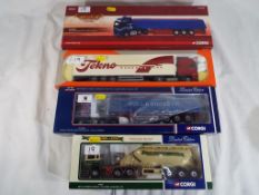 Diecast - a good lot to include four diecast model motor vehicles to include Corgi Hauliers of