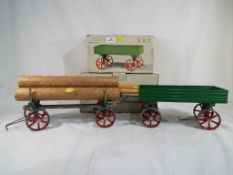 Mamod - A Mamod Lumber Wagon and a Mamod Open Wagon both in original boxes.