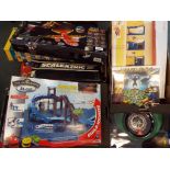 A good mixed lot to include a Fastline car racing game, fairground collection shooting gallery,